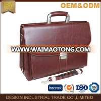 2017 bag manufacture leather laptop bag Factory price classic brown leather briefcase bag for business men